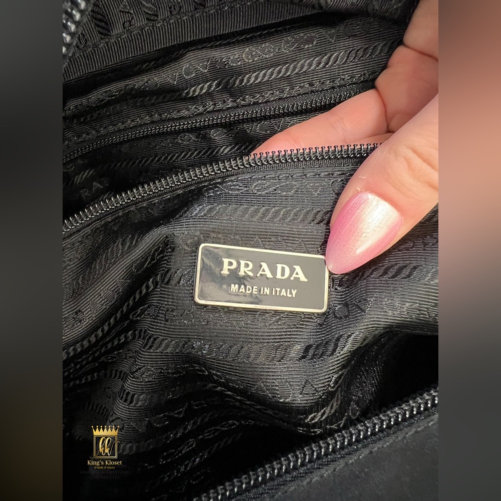 Prada nylon leather trim travel bag - Picture 11 of 16